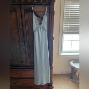 Sincerely Jules Lace Trim Chemise - Light Blue